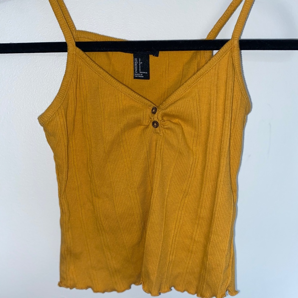 mustard tank top